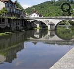 Les quais sur la Cère à Laroquebrou