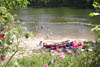 La plage vue du snack