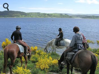 Randonnée à cheval sur les rives du lac de Naussac